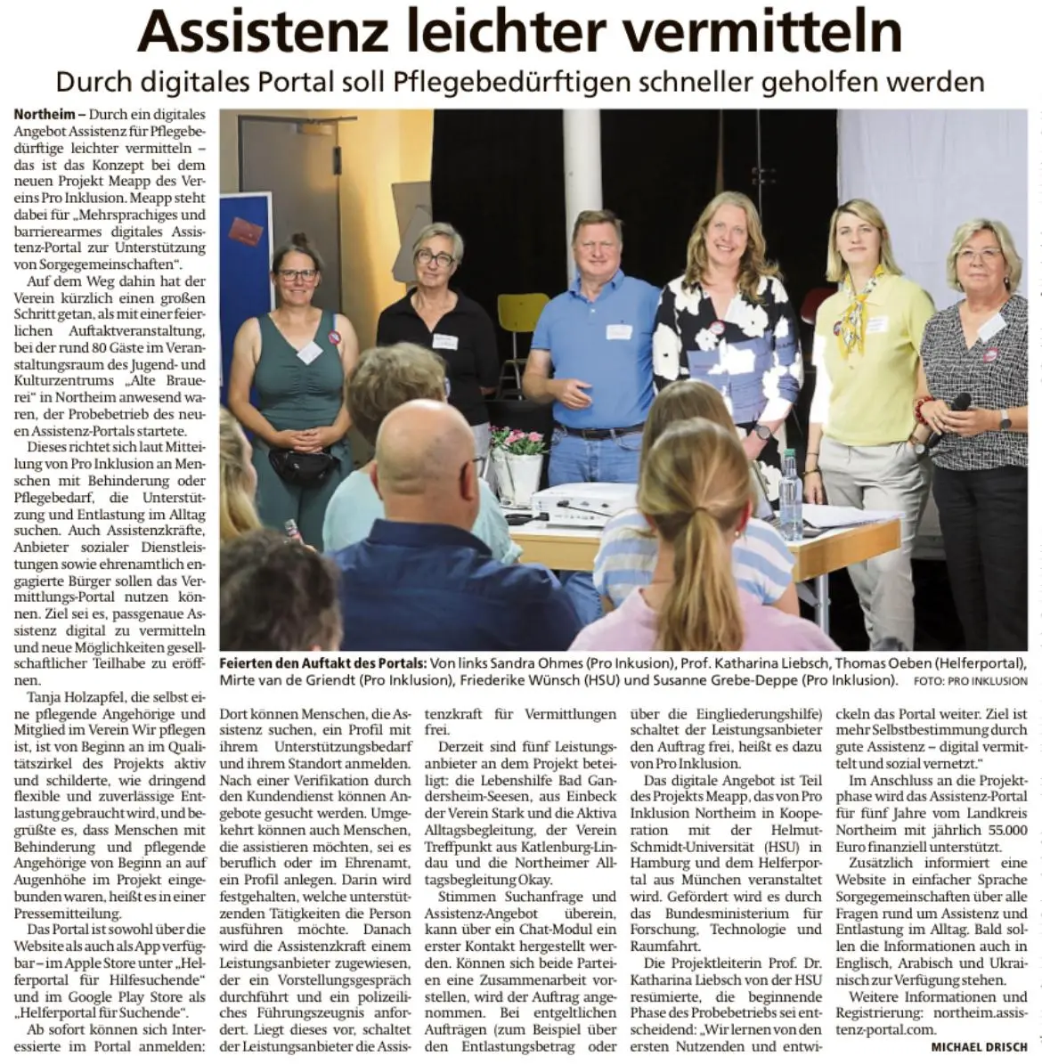 Radio Göttingen über das Assistenz- Portal